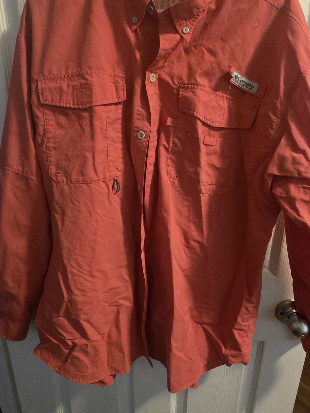 Columbia Men’s Coral Button-Up Outdoor Shirt Jacket Size Large L Long Sleeve